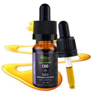20% olejek KONOPNY CBD | GOLD PREMIUM | DESTYLAT | CBG CBN THC FREE
