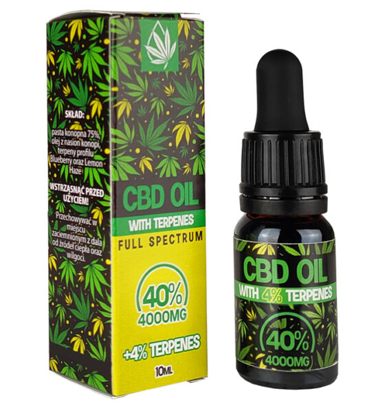 40% olejek KONOPNY CBD + TERPENY | THC CBG | RAW Full Spectrum