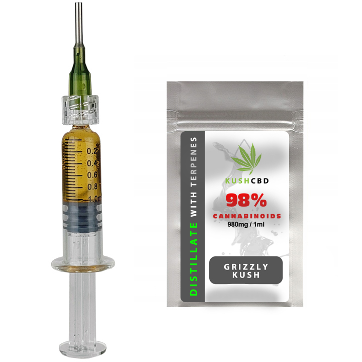 98% LIQUID destylat H4CBD CBN CBG CBC THCV | GRIZZLY KUSH | Full Spectrum –  Kush CBD