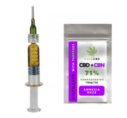 71% LIQUID destylat CBD+CBN | THC CBG | AMNESIA HAZE | Full Spectrum