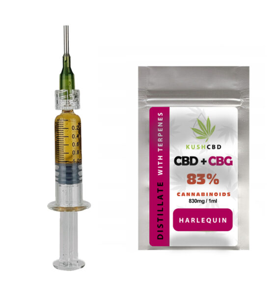 83% LIQUID destylat CBD+CBG | THC CBN | HARLEQUIN | Full Spectrum