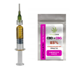 83% LIQUID destylat CBD+CBG | THC CBN | AMNESIA HAZE | Full Spectrum